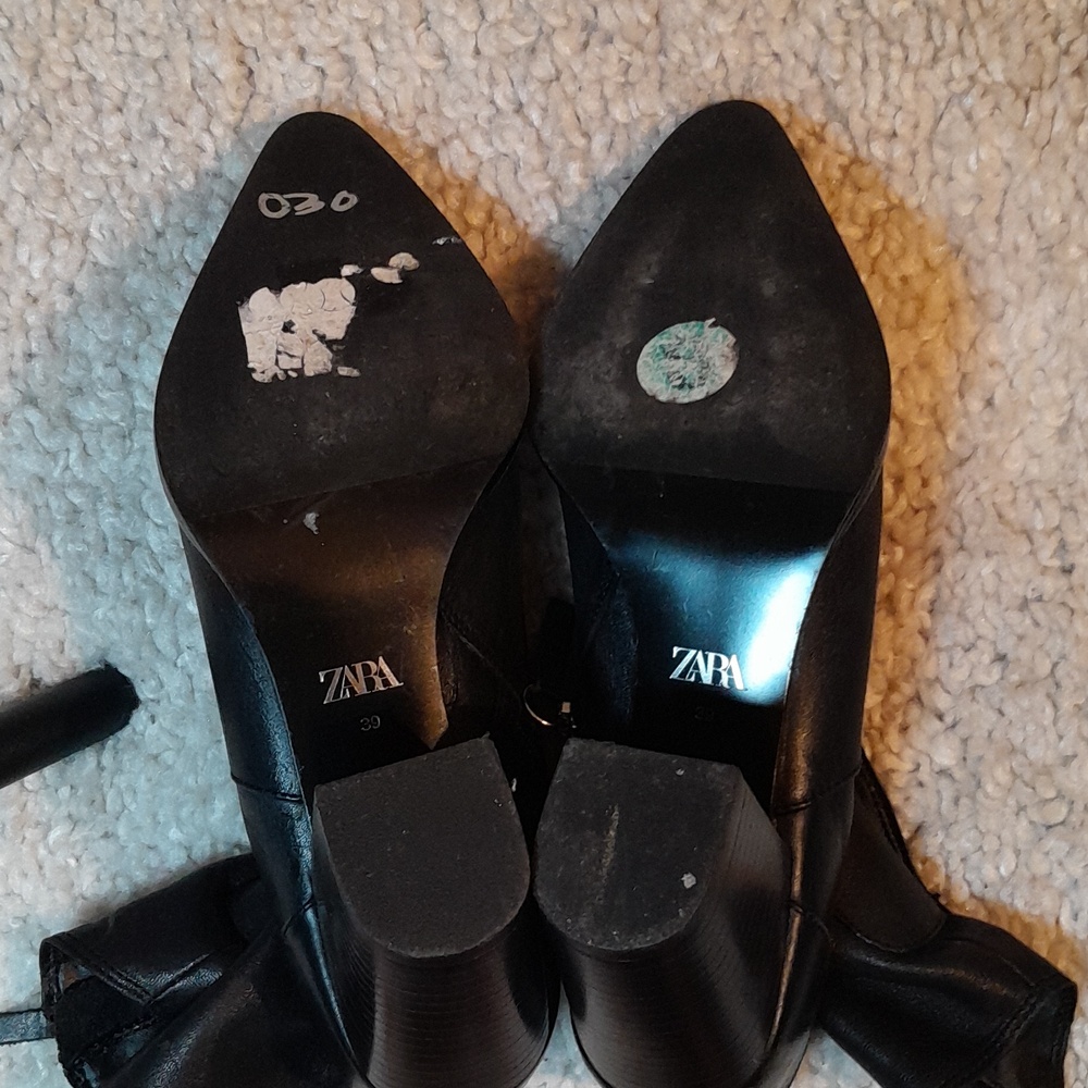 ZARA BLACK ANKLE BOOTS SIZE 8 - Picture 12 of 16